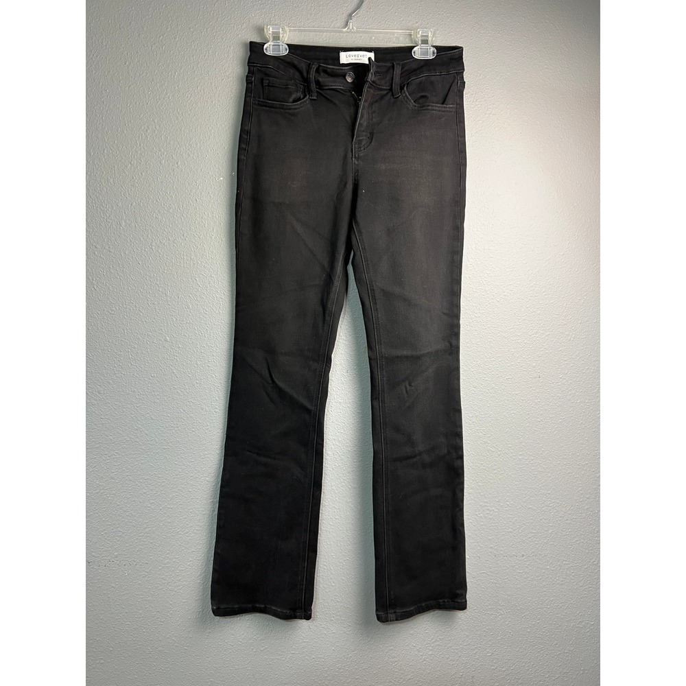 Lovervet by Vervet Black Straight Leg Jeans Size 28/7 Stretch Denim 32" Inseam